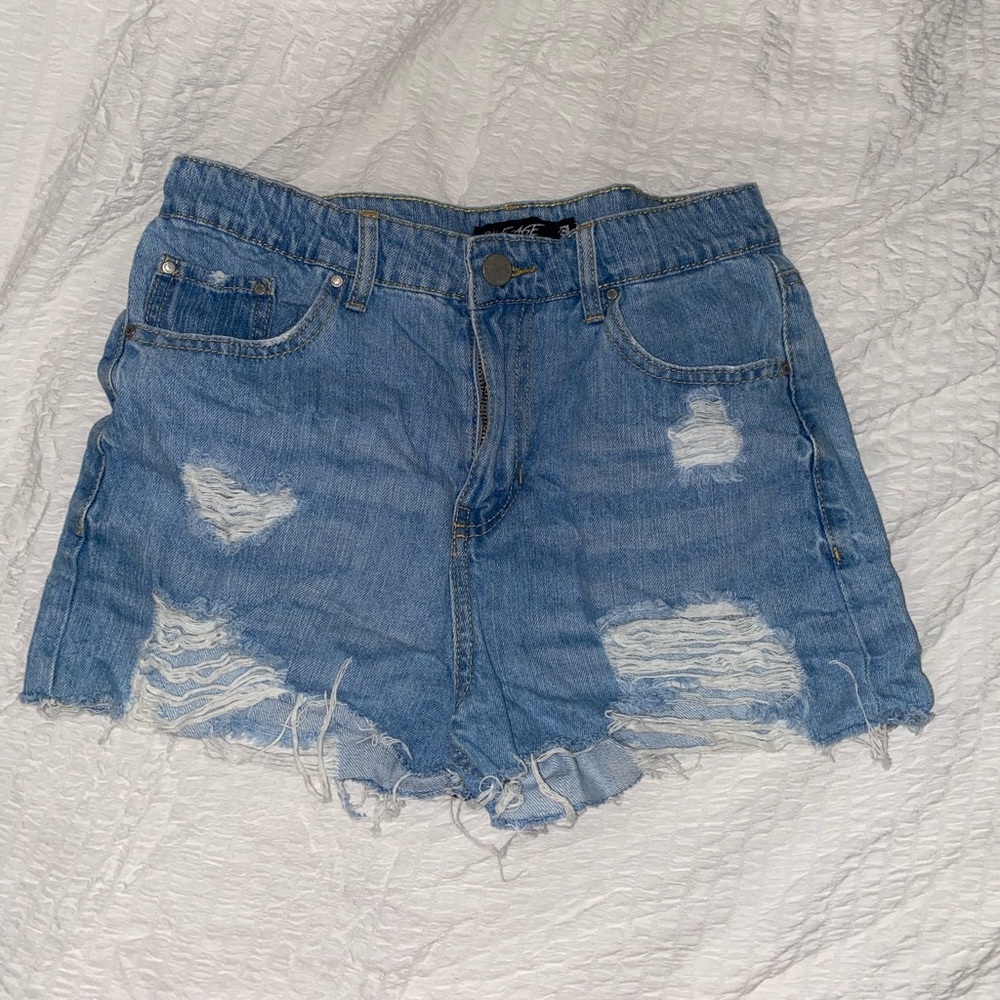 Ripped Jean Shorts
